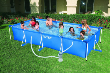 Preview: Intex Rectangular Frame Pool 450x220x84cm inkl Filterpumpe